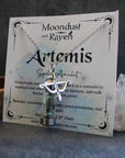 Moondust and Raven - Collana Amuleto con Barattolo di Incantesimi di Artemide, Gioielli di Cristallo Stregati