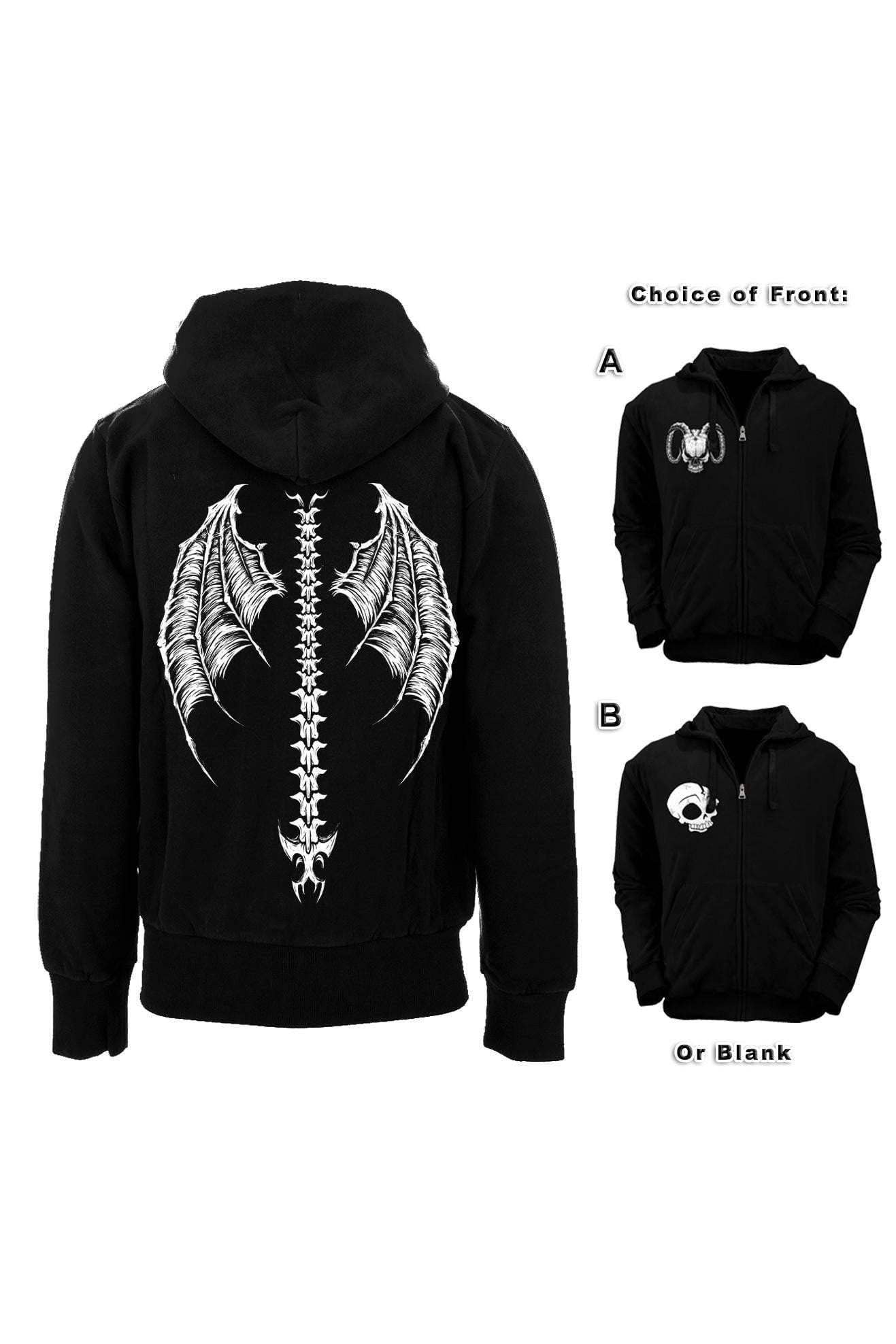 Felpa con cappuccio e cerniera  Demon Wings