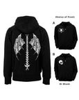 Felpa con cappuccio e cerniera Demon Wings