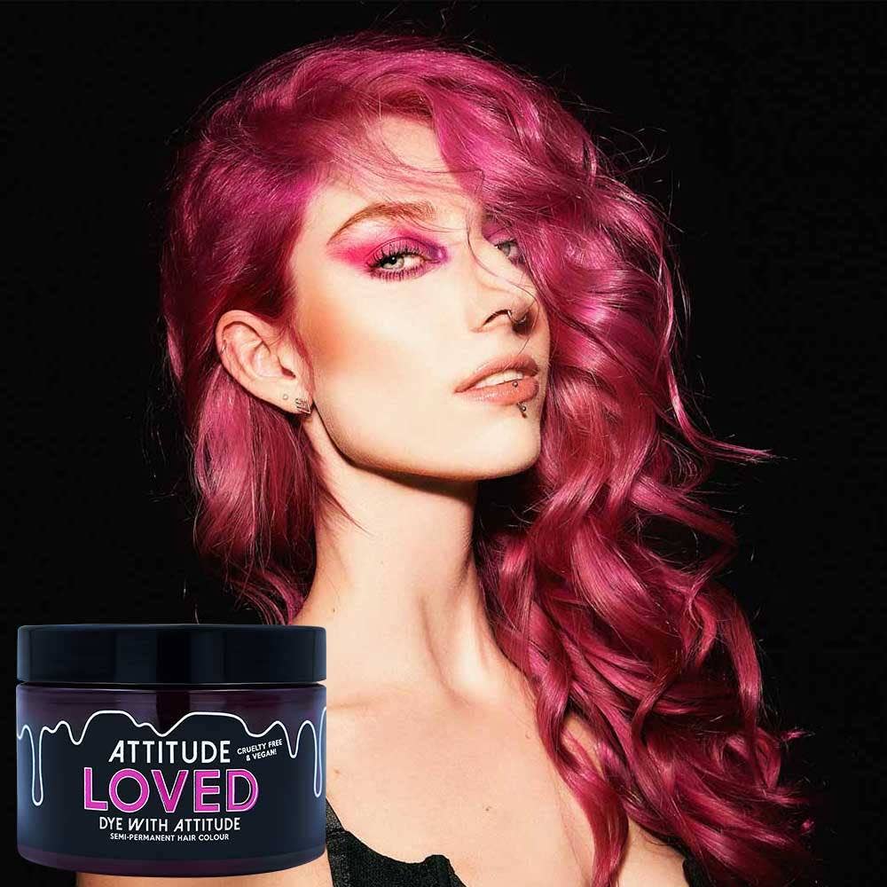Attitude Hair Dye - Tinta per capelli Loved Pink, vegana, non testata sugli animali
