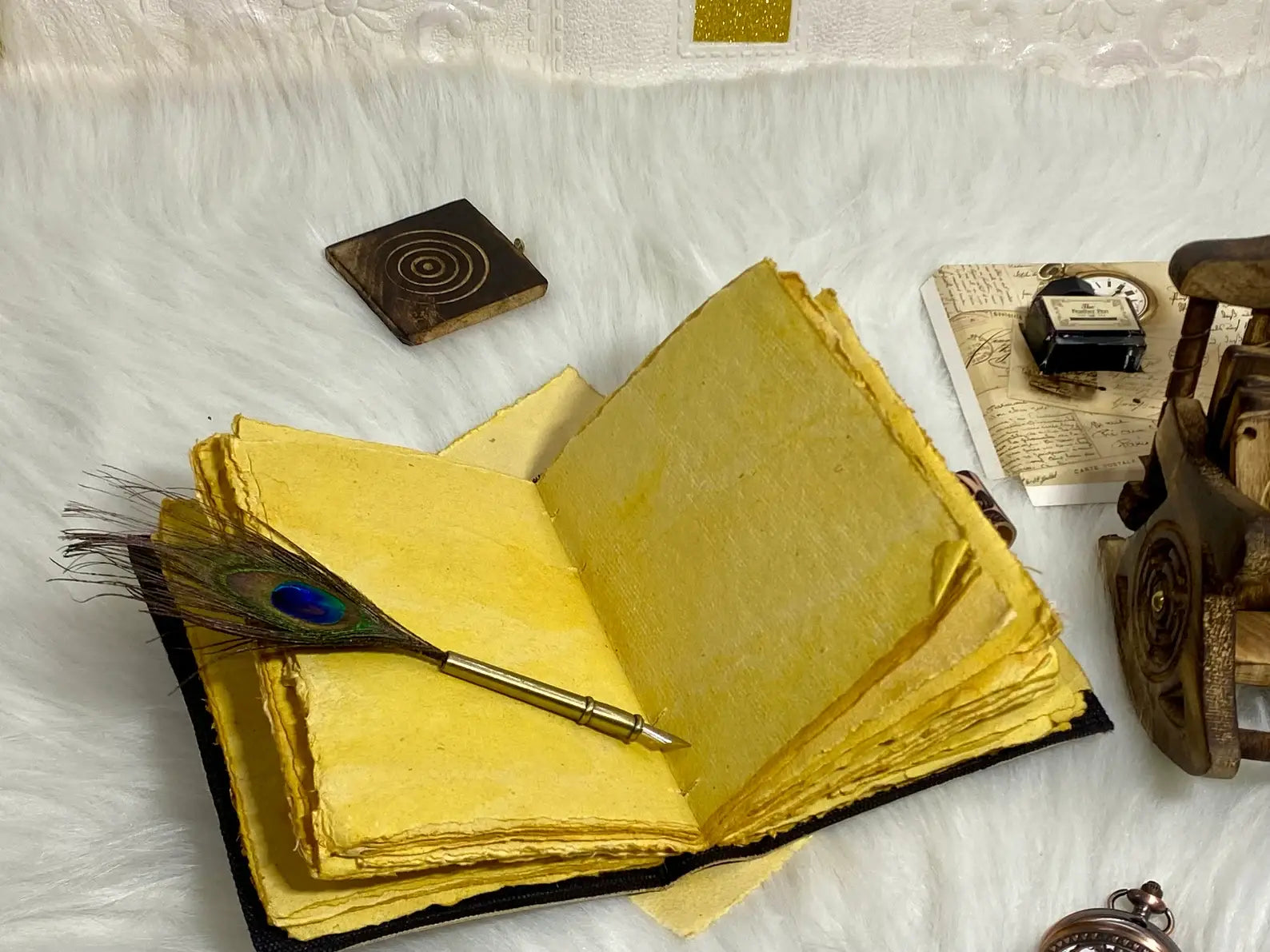Diario in pelle vintage con stampa The Lover