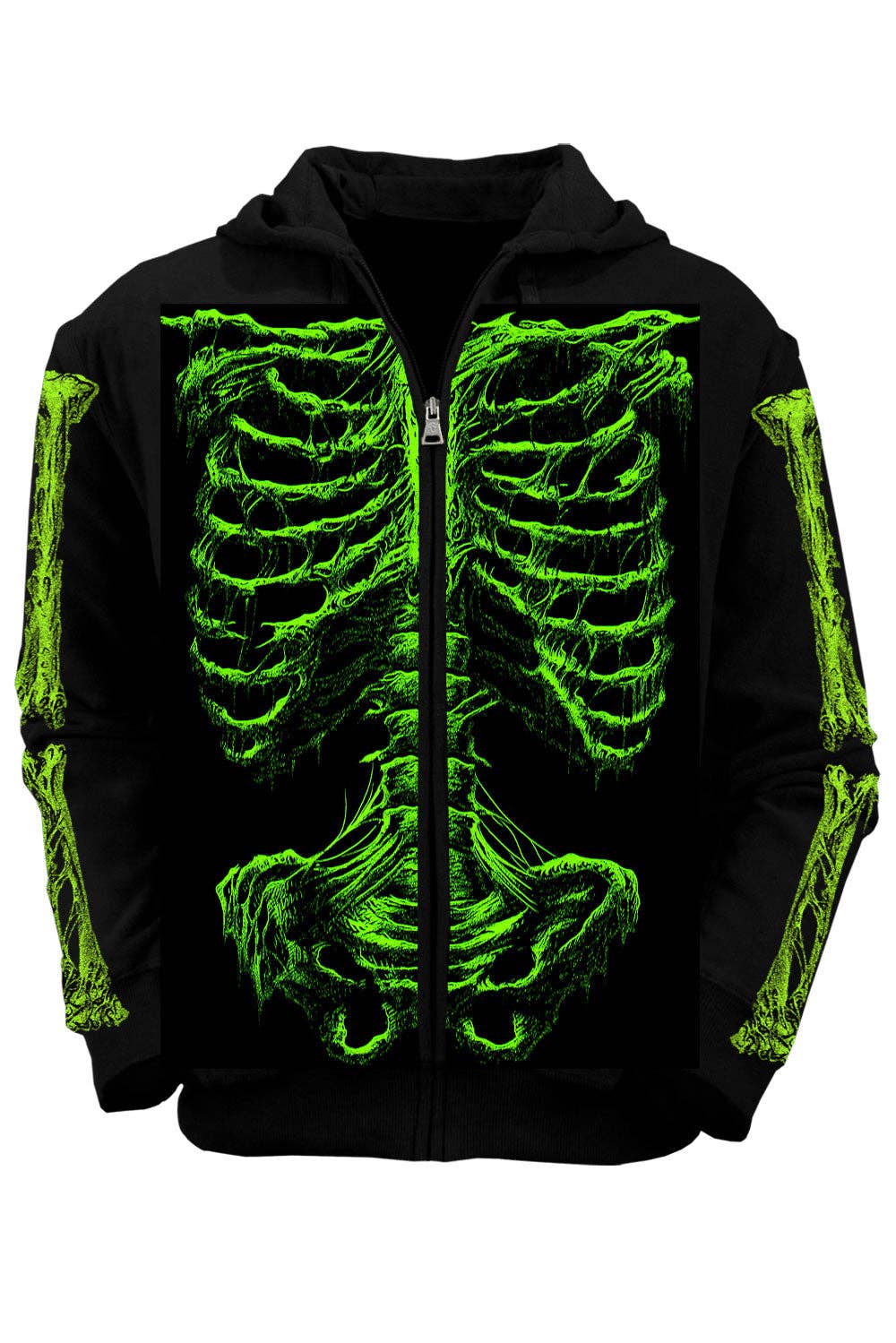 vampirefreaks - Felpa con cappuccio Zombie Rot Skeleton