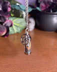 Moondust and Raven - Collana con amuleto Protection Spell Jar, Witchy Crystal Jewelry