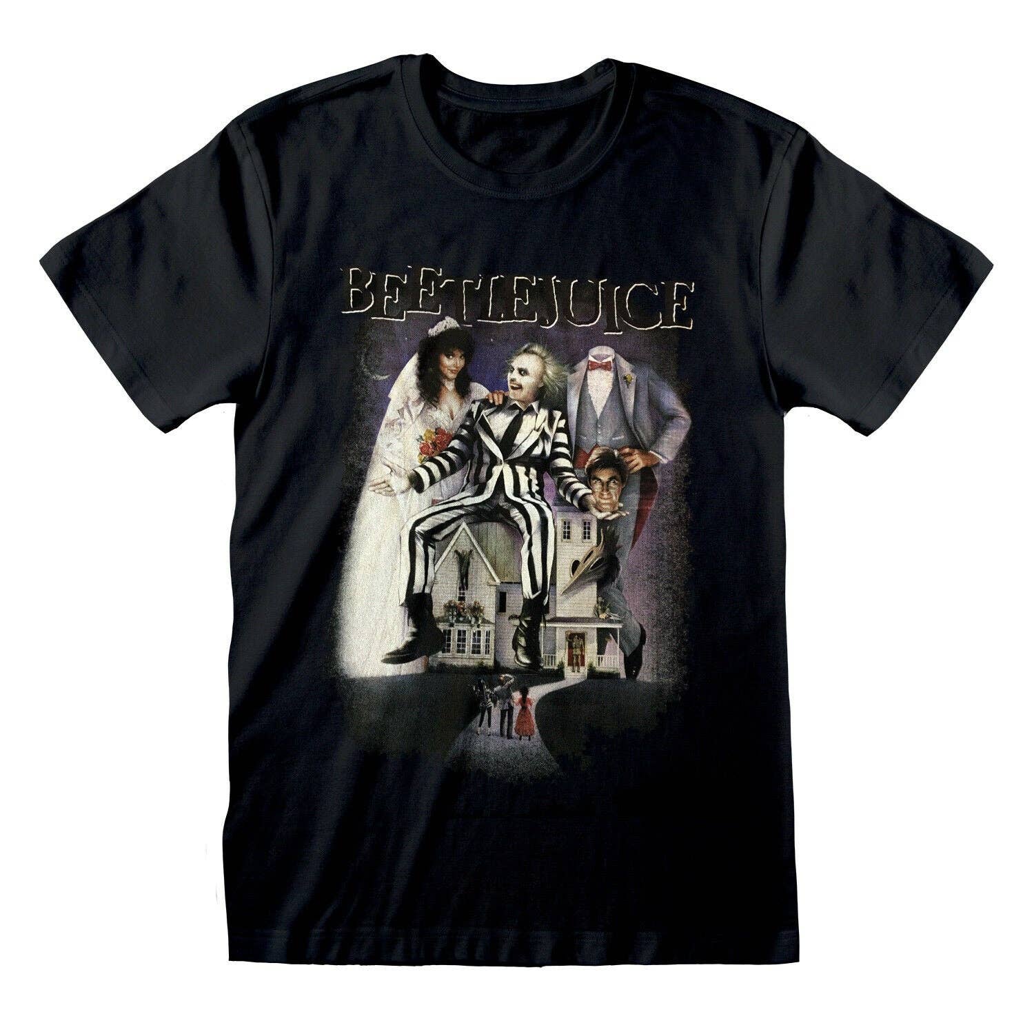 Heroes Inc. Europe B.V. - T-shirt nera con logo Beetlejuice Poster