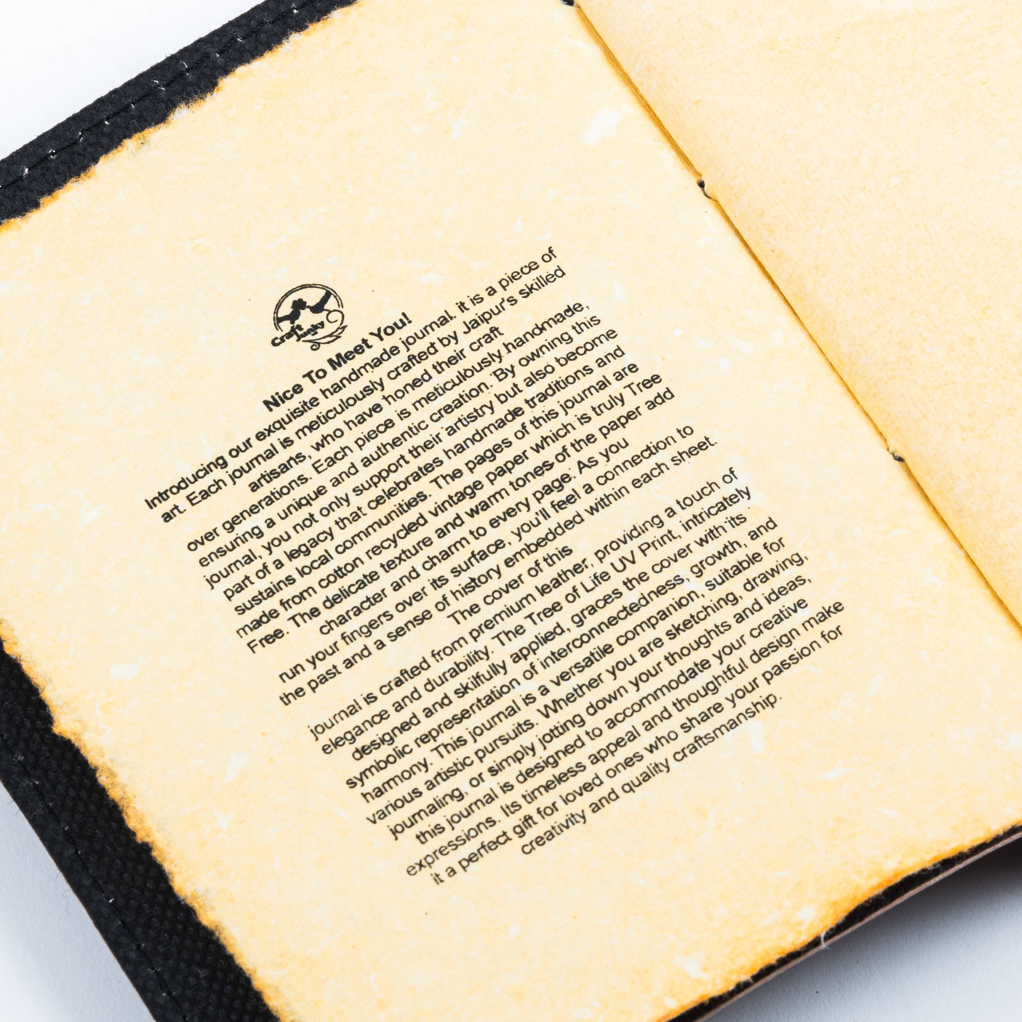 Diario in pelle vintage con stampa ad albero