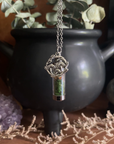 Moondust and Raven - Collana con amuleto Forest Spell Jar, gioielli in cristallo da strega