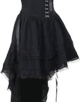 Vestito corsetto in stile gotico con inserti di pizzo