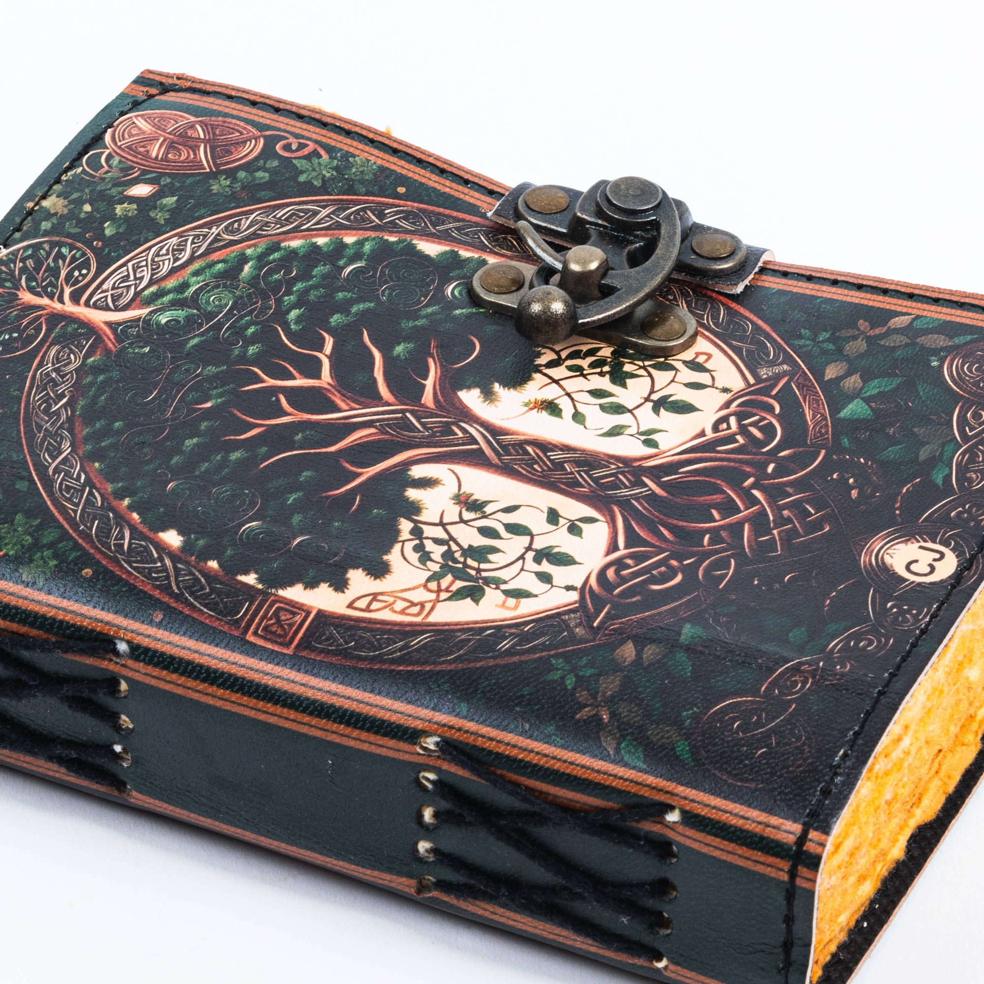 Diario in pelle vintage con stampa ad albero