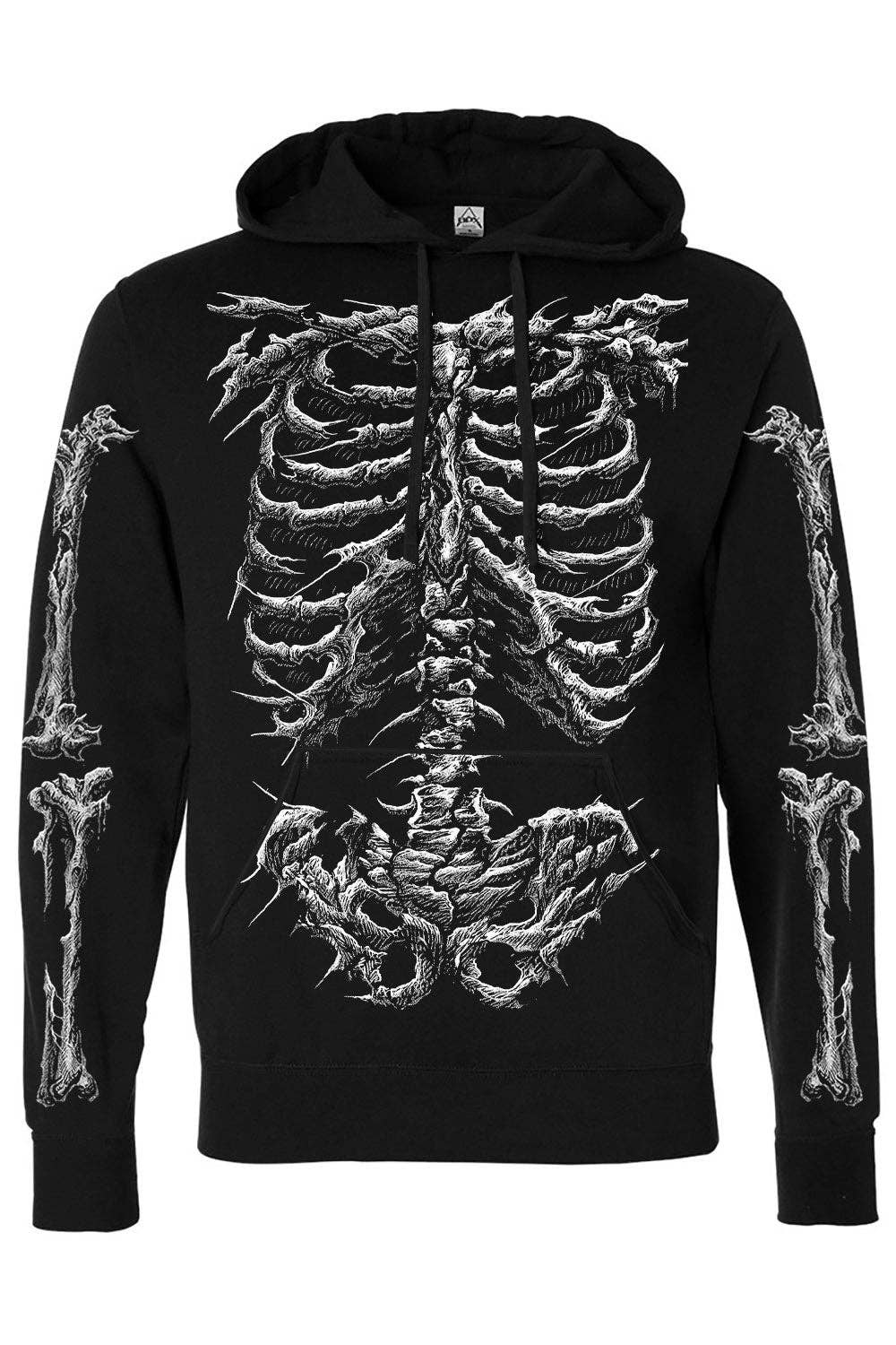 vampirefreaks - Felpa con cappuccio Dead Inside Skeleton