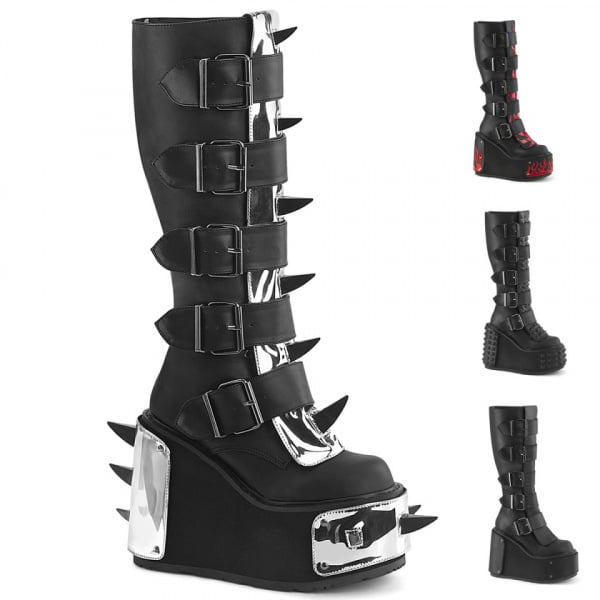 DEMONIACULT TRAS-800 Black Vegan Leather