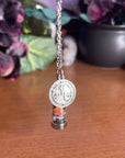 Moondust and Raven - Collana con amuleto Lilith Spell Jar, gioielli Witchy Crystal