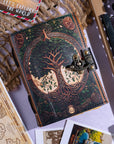 Diario in pelle vintage con stampa ad albero