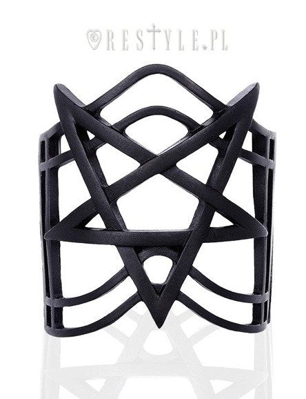 RESTYLE MODERN BANGLE "PENTAGRAM BLACK BRACELET"
