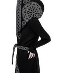 RESTYLE SACRUM HOODIE WITH ROSE WINDOW EMBROIDERY