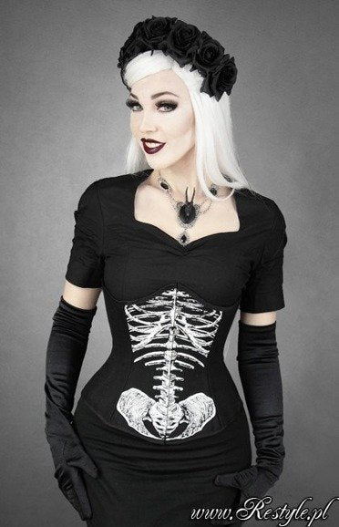 RESTYLE CORSETTO STECCATO "SKELETON UNDERBUST"