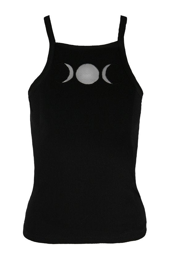 RESTYLE TOP TRIPLE MOON MESH