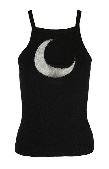 RESTYLE TOP CRESCENT MOON MESH