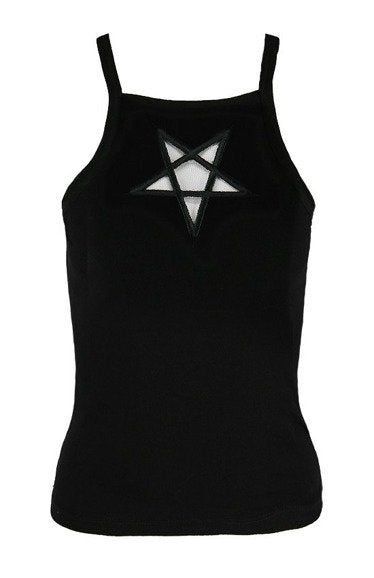 RESTYLE TOP PENTAGRAM MESH