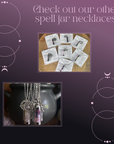 Moondust and Raven - Collana con amuleto Lilith Spell Jar, gioielli Witchy Crystal