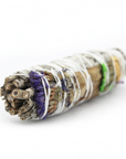 Green Tree Candle - Good Energy White Smudge Stick, 10 cm, con etichetta