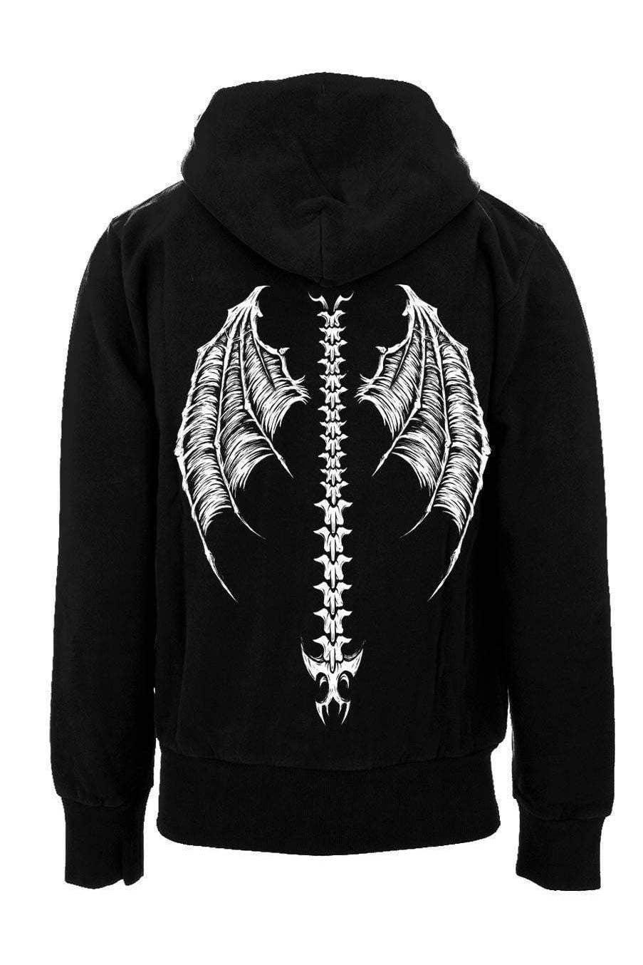 Felpa con cappuccio e cerniera  Demon Wings