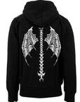 Felpa con cappuccio e cerniera Demon Wings