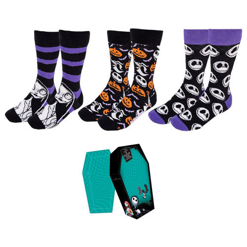 Disney Nightmare Before Christmas pack 3 adult Socks Longfly
