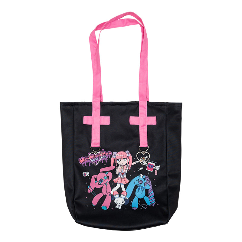 SHOPPING BAG NERA ACDC RUG MENHERA CHAN