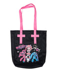 SHOPPING BAG NERA ACDC RUG MENHERA CHAN
