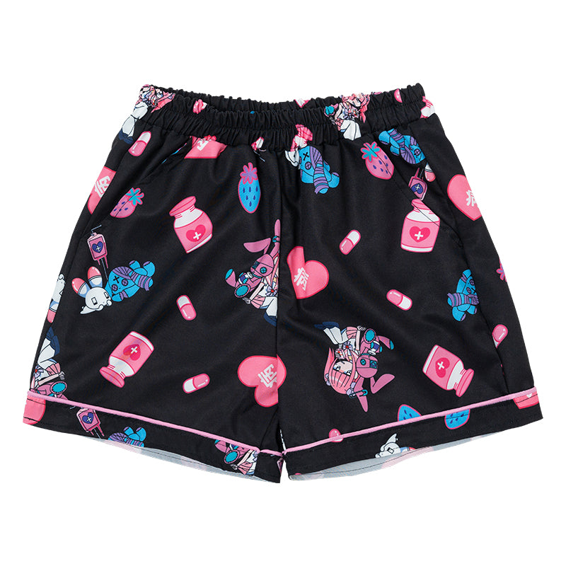 Pantaloncino raso nero ACD RUG Menhera Chan