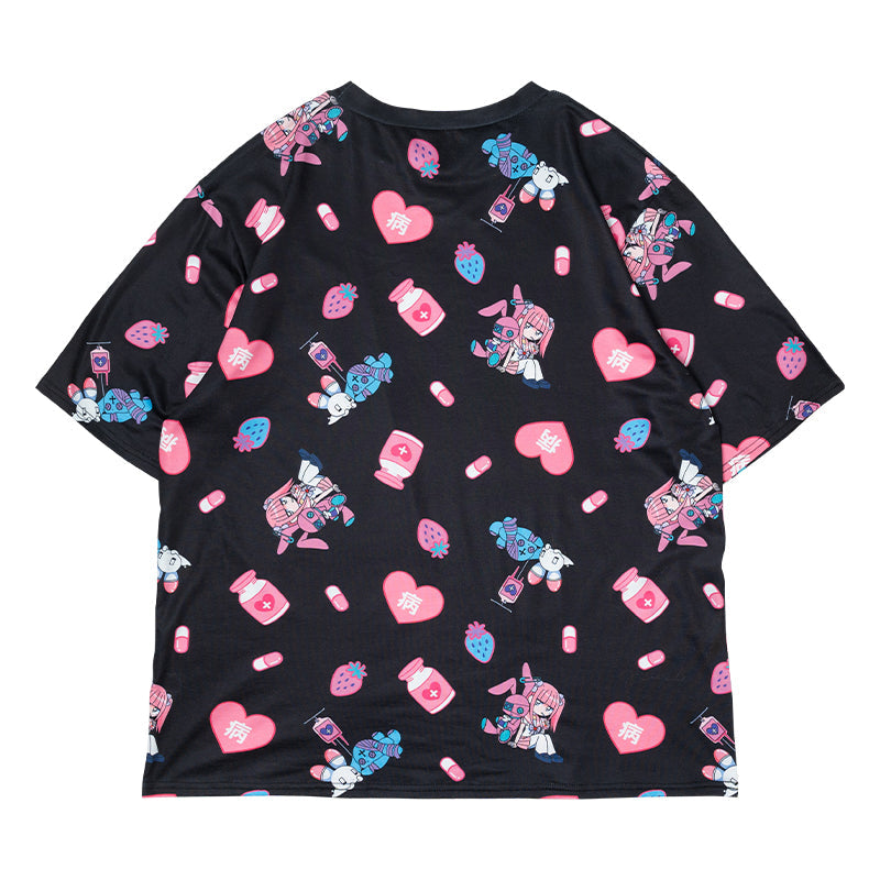 T-shirt nero ACDC RUG Menhera Chan