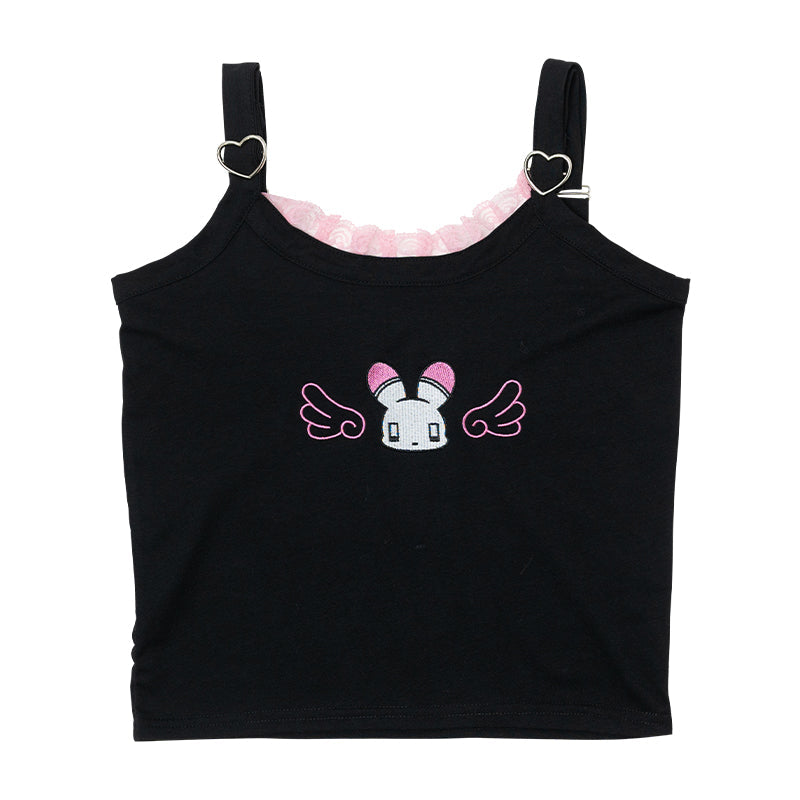 Crop top nero ACDC RUG Menhera Chan