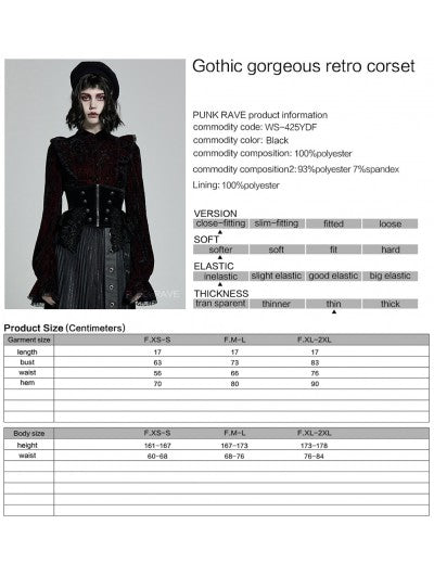 Punk rave corsetto velluto
