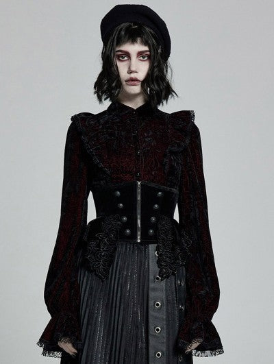 Punk rave corsetto velluto