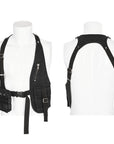 PUNK RAVE GILET DA UOMO CON FIBBIA A TASCA GRANDE