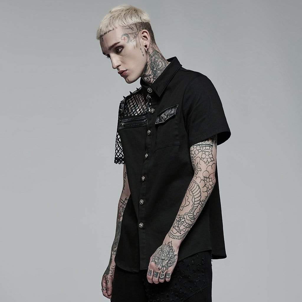 Punk rave Camicia a maglia punk rete