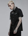 Punk rave Camicia a maglia punk rete