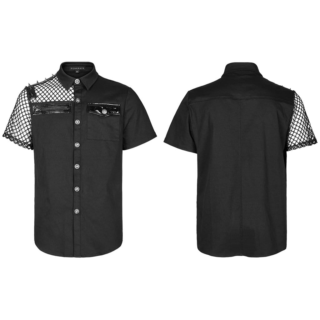 Punk rave Camicia a maglia punk rete