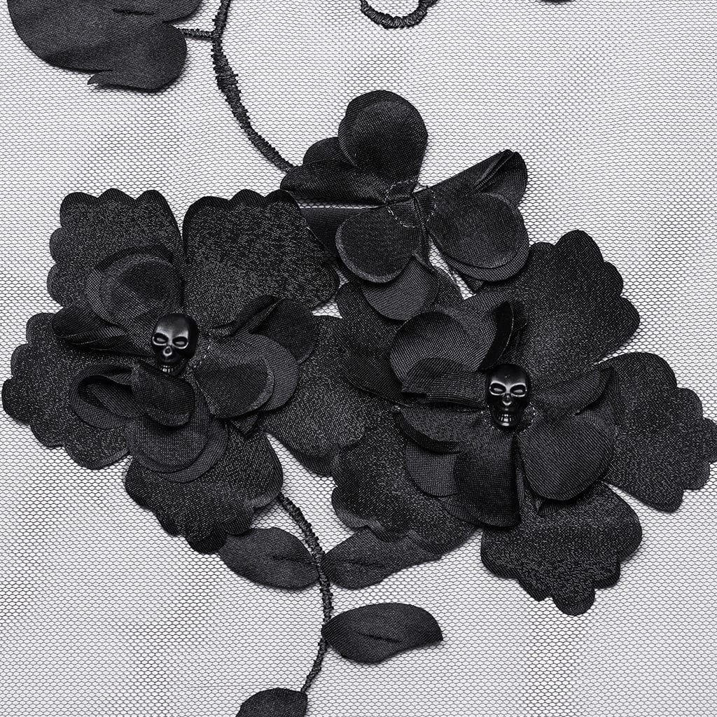 Velo da donna in maglia con giunture floreali gotiche