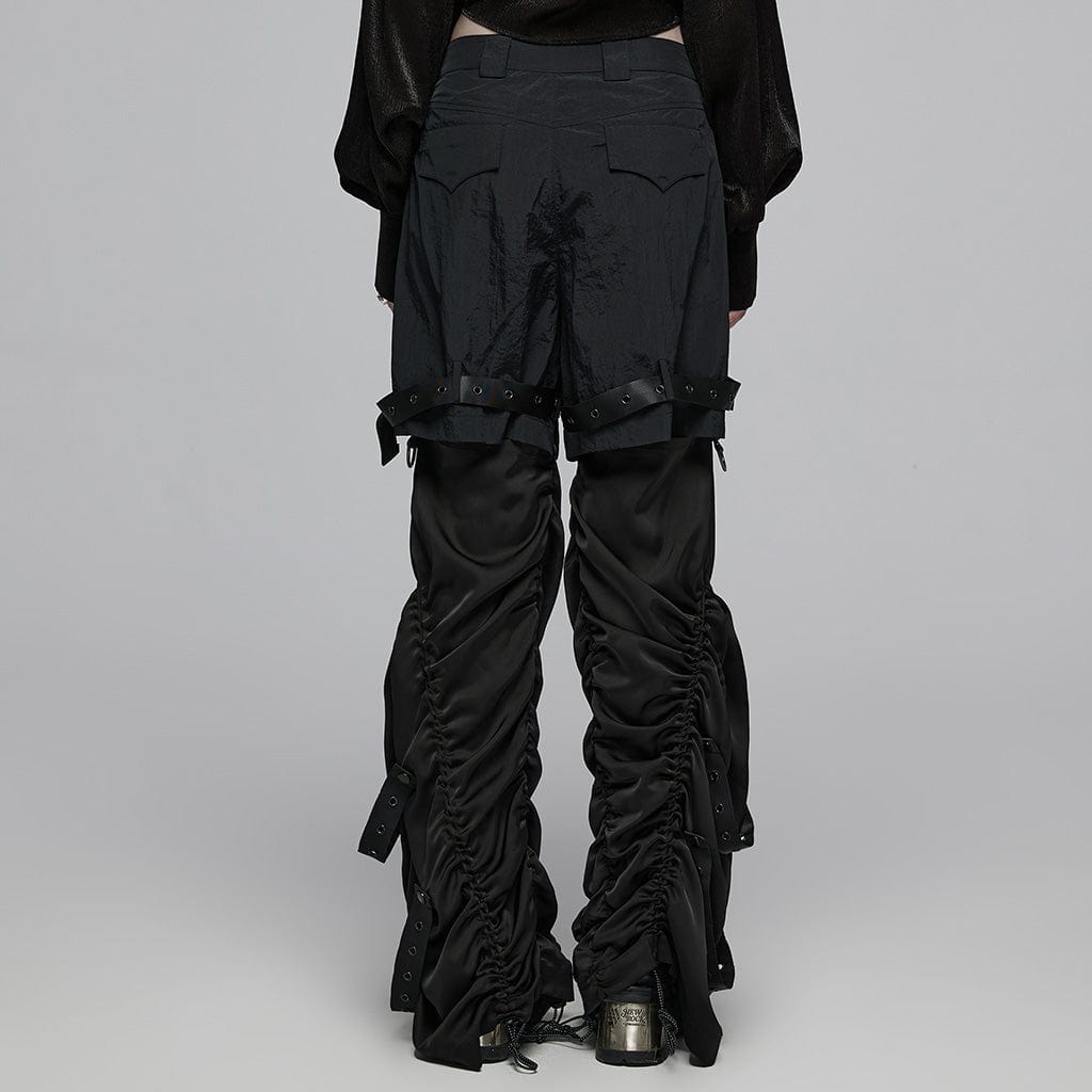 Pantaloni staccabili con fibbia e coulisse