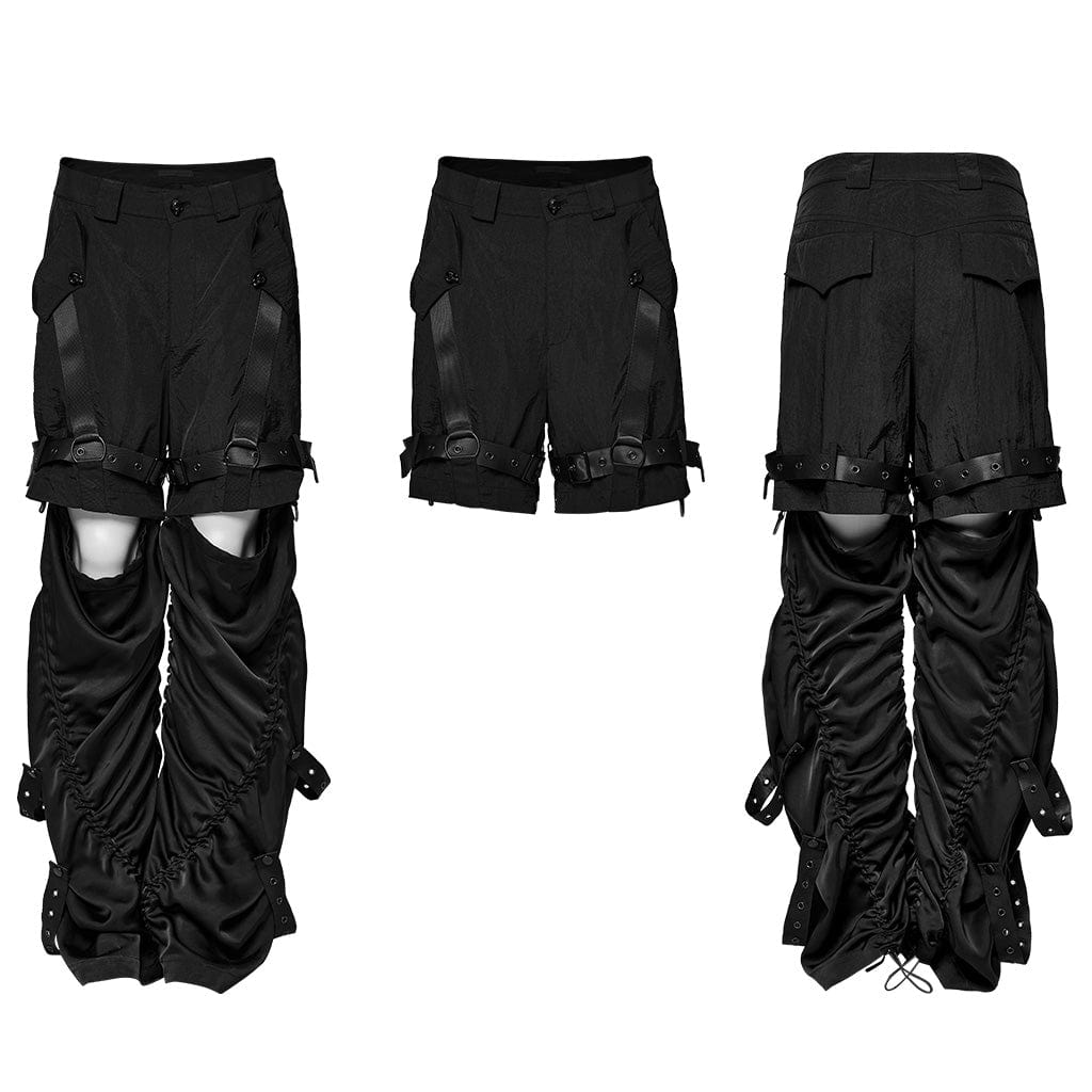 Pantaloni staccabili con fibbia e coulisse