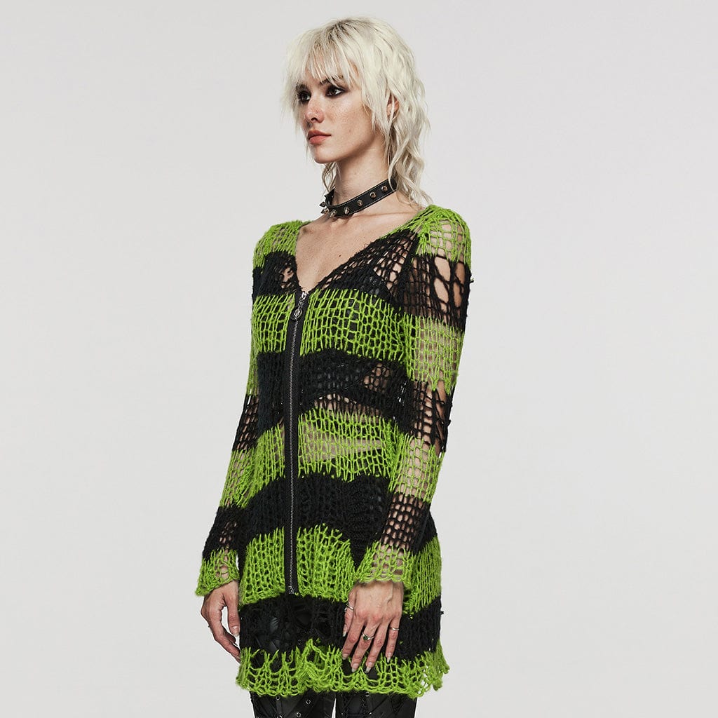 Punk rave Cardigan a maglia