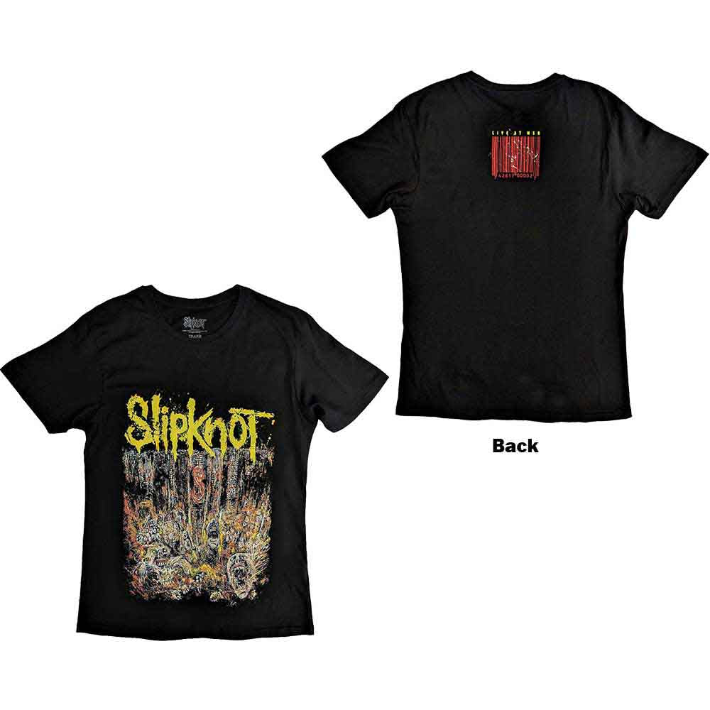 Rock Off T-shirt - Slipknot: Live at MSG (Black) (Back Print)