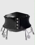 Cintura corsetto con catene e pentacolo