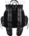 Borsa gotica nera, imbracatura cuore, zaino quadrato "HEAVY HEART BACKPACK"