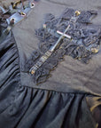 Gonna Mini Skirt Goth con croci