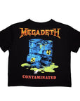Rock Off Crop Top - Megadeth: Contaminated (Black) (Back Print)