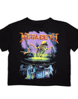 Rock Off Crop Top - Megadeth: Contaminated (Black) (Back Print)