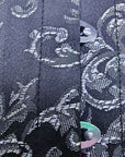 Corsetto Overbust Damascato Nero e Argento (Sartoriale)