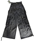 Pantalone cargo cybergoth nero con teschio posteriore